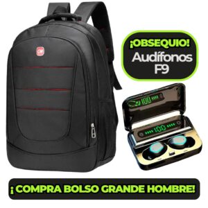 Bolso para Estudio o Trabajo – Incluye Audífonos F9-5 Inalámbricos