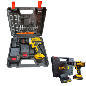 Taladro Percutor Inalámbrico 24V – Mandril 3/8” con 2 Baterías y Kit de Accesorios