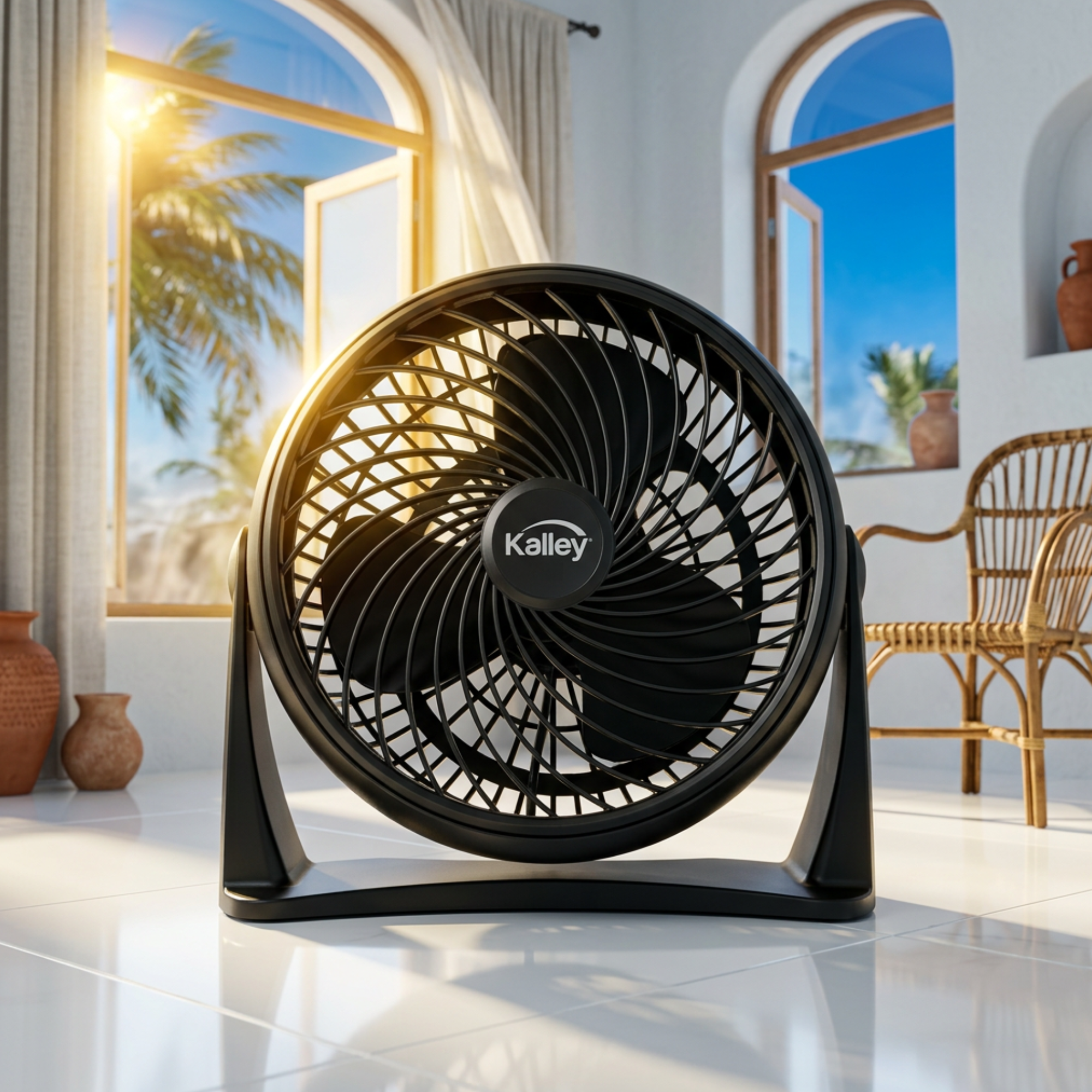 Ventilador de Mesa Kalley 8” – Potencia 40W con Inclinación 90°