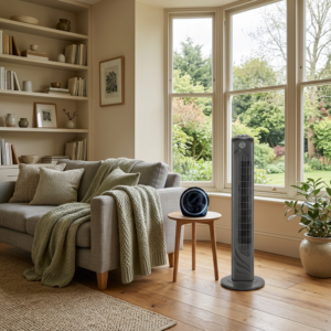 Ventilador Torre 75 cm – Compacto, Potente y Silencioso