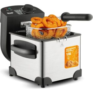 Freidora de Aceite RAF 1.5 L – Potencia 1000W con Canastilla Desmontable
