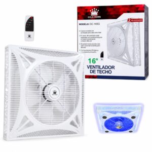Ventilador De Techo Con Luz Led + Control Remoto
