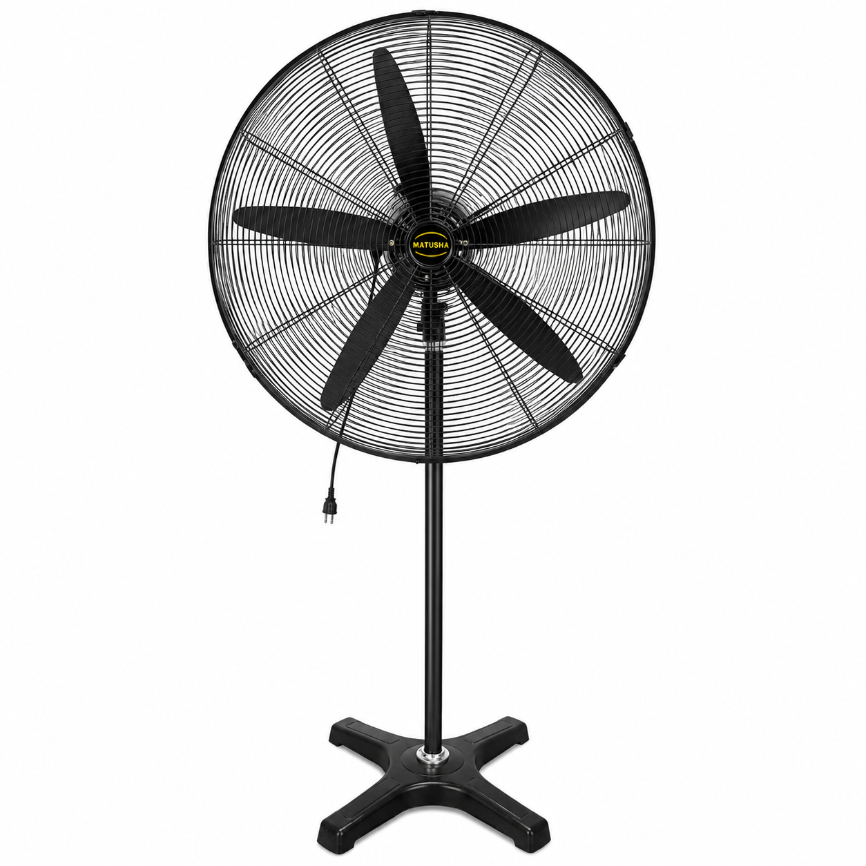 Ventilador Industrial Matusha 26” – Pedestal Metálico, Aspas de Aluminio y 3 Velocidades
