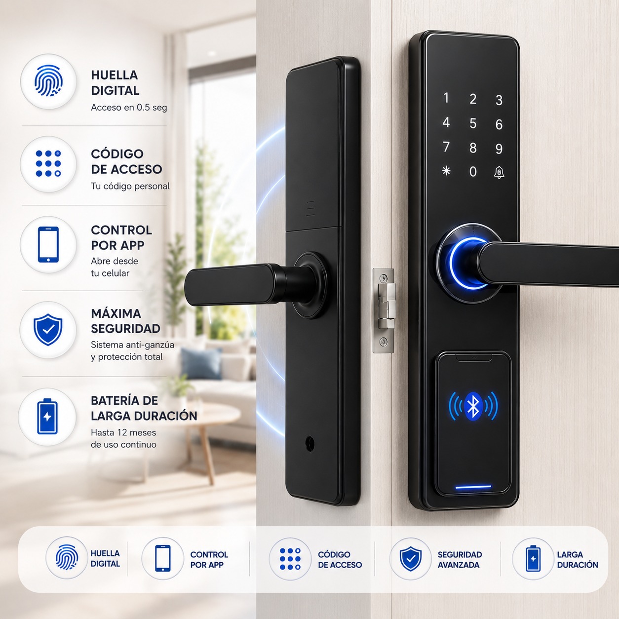 Chapa Inteligente 5 en 1 – Seguridad y Comodidad en un Solo Dispositivo - Image 2