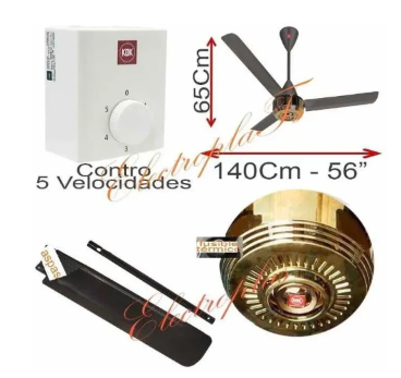 Ventilador de Techo KDKG 56” – Línea Económica, Motor Doble Balinera - Image 4