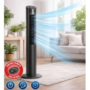 Ventilador de Torre Sankey 42” – 6 Velocidades, Panel Digital y Control Remoto